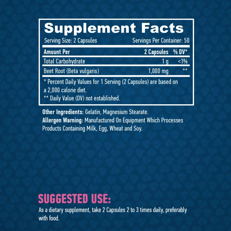 Beet root /Beta Vulgaris/ 500 mg / 100 Caps - Haya Labs