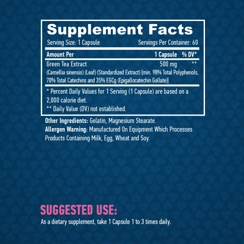 Green Tea Extract 500 mg / 60 Caps - Haya Labs