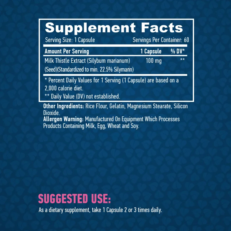 Milk Thistle 100 mg / 60 Vcaps - Haya Labs