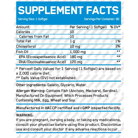 Omega-3 Fish Oil / 90 Softgels - Everbuild