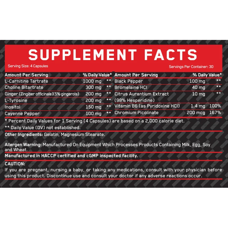 Ever Burn Lipotropic Fat Burner / 120 Caps - Everbuild