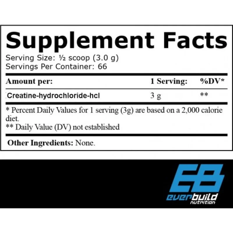 Creatine HCL 3000 / 200g - Everbuild