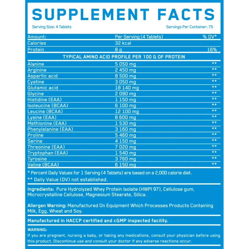 Amino Whey Hydro / 300 Tabs - Everbuild