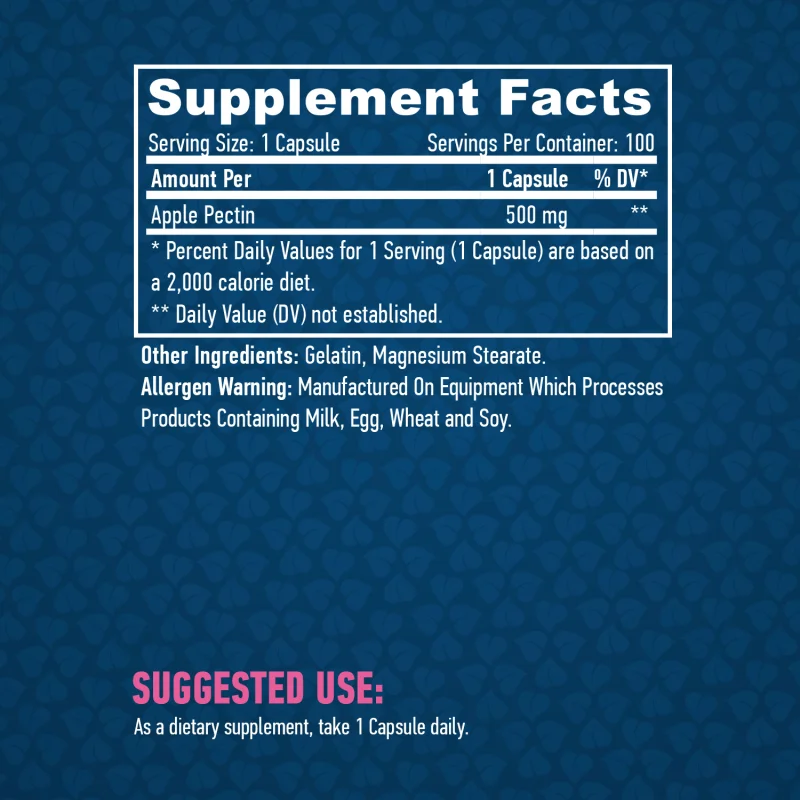Apple Pectin 500 mg / 100 Caps - Haya Labs