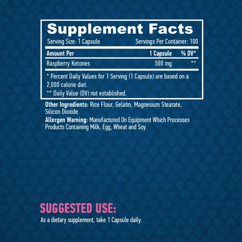 Raspberry Ketones 500 mg / 100 Caps - Haya Labs
