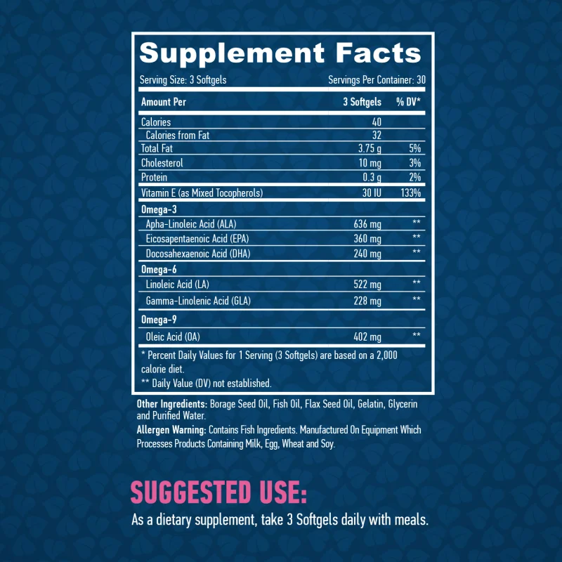 Essential Fatty Acids 1250 mg / 90 Softgels - Haya Labs