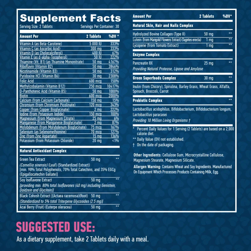 Food Based Women's Multi / 60 Tabs - Haya Labs