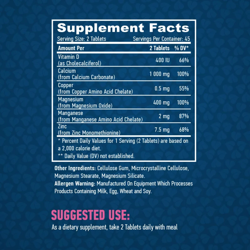 Calcium Magnesium & Zinc with Vitamin D / 90 Tabs - Haya Labs