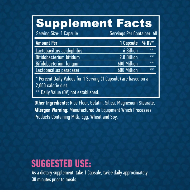 10 Billion Acidophilus & Bifidus Probiotic Complex / 60 Caps / 60g - Haya Labs
