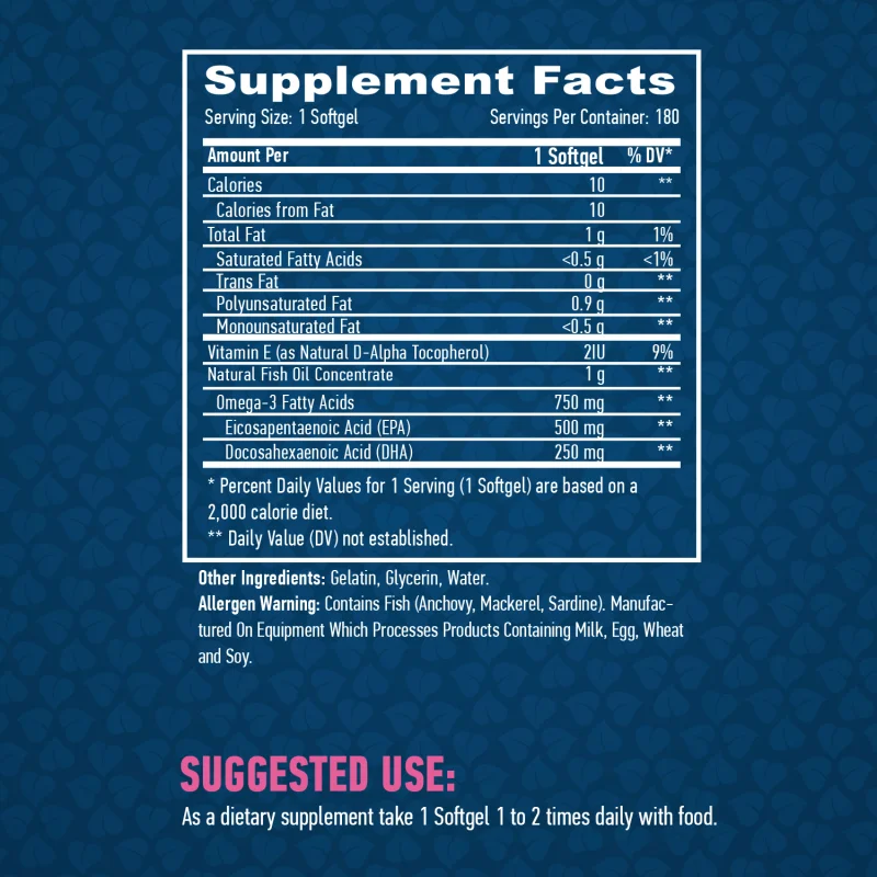 Ultra Omega 3 Fish Oil / 180 Softgels / 180g - Haya Labs