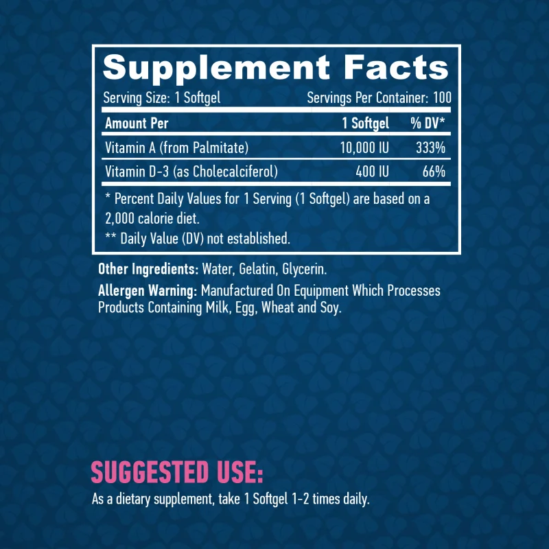 Vitamin A & D Complex / 100 Softgels - Haya Labs
