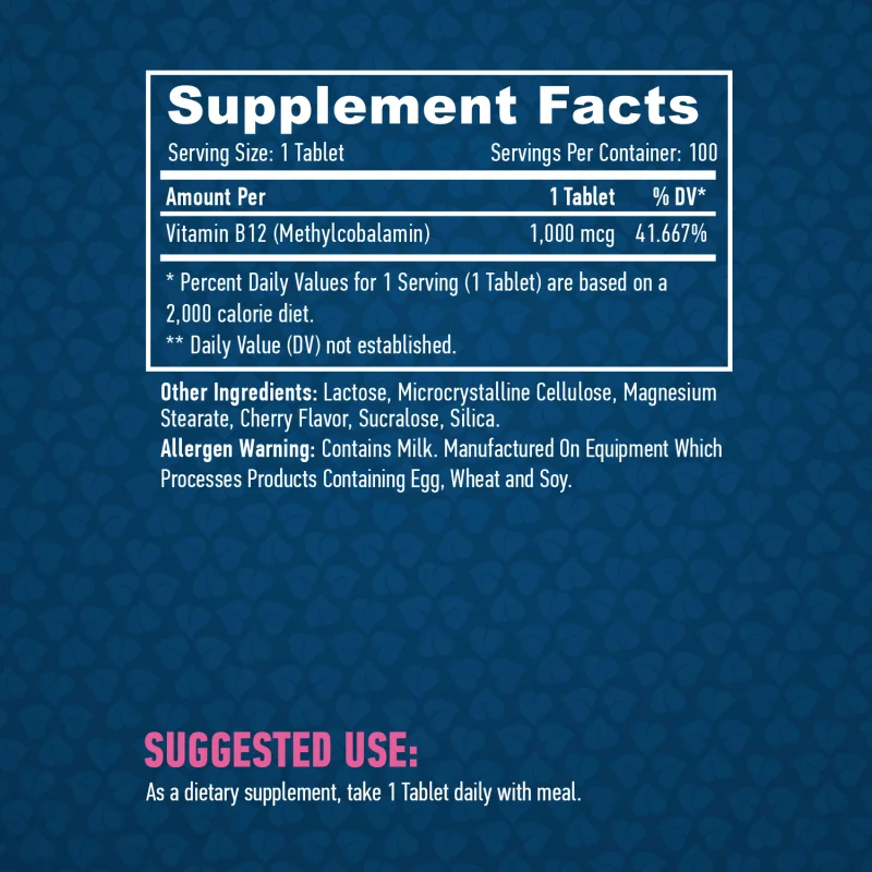Methyl B-12 1000 mcg / 100 Tabs - Haya Labs