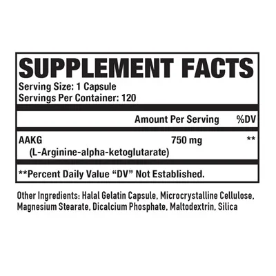 AAKG 750mg. / 120 Caps. - PHYSIQUE NUTRITION