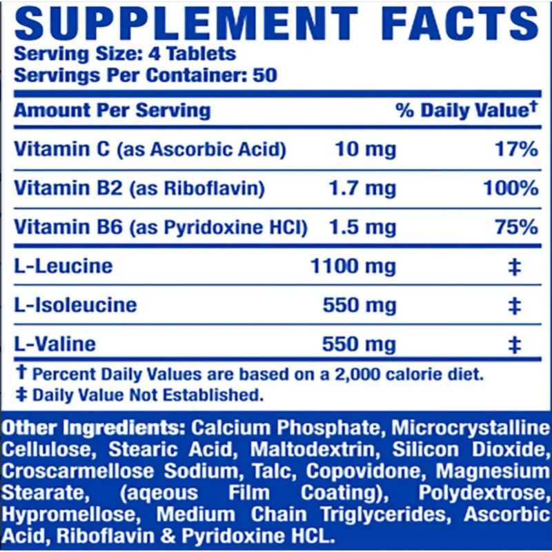 BCAA-XS 2:1:1 Tablets (50 дози) / 200 Таблетки - Ronnie Coleman