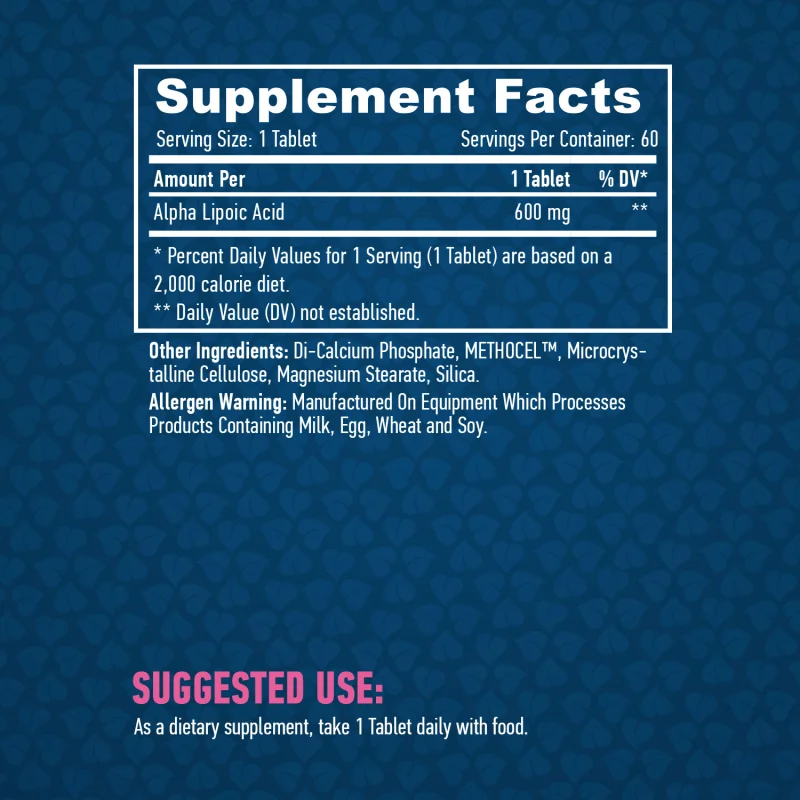 Time Release Alpha Lipoic Acid 600 mg / 60 Tabs - Haya Labs