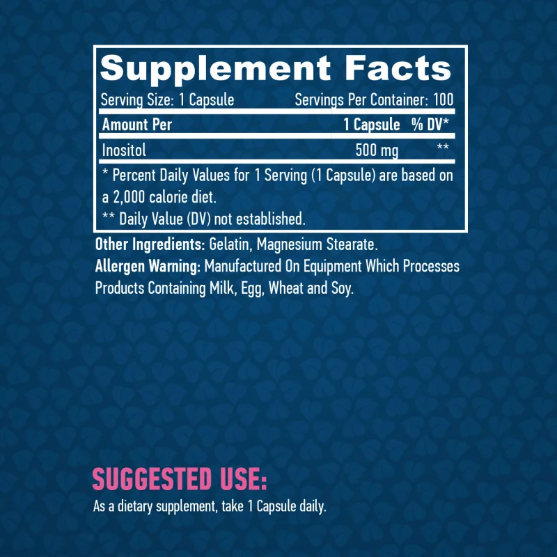 Inositol 500 mg / 100 Caps - Haya Labs