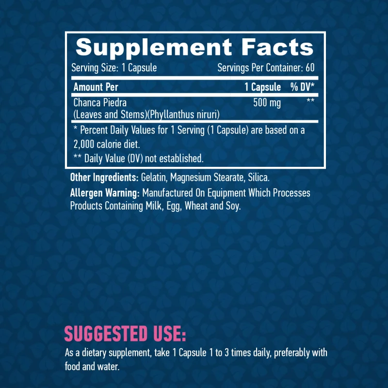 Chanca Piedra 500mg. / 60 Caps - Haya Labs