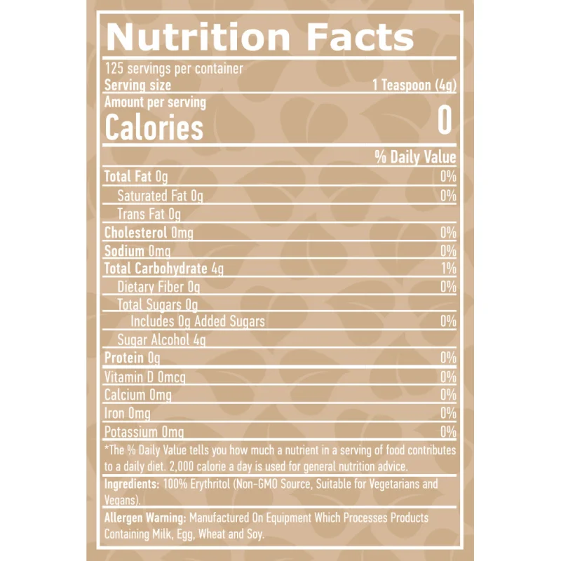 100% Natural Erythritol / 500g - Haya Labs