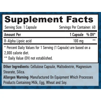 R-Alpha Lipoic Acid / 60 Vcaps - Haya Labs