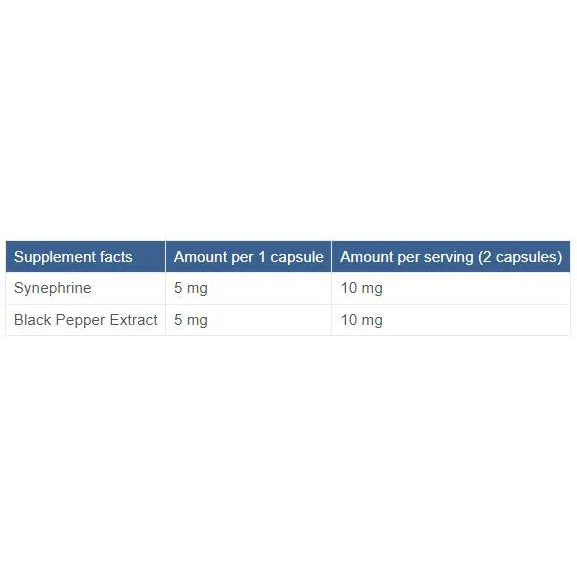 Synephrine 10 mg | with Piperine / 60 капсули, 30 дози - MAXXWIN
