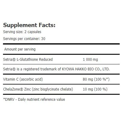Setria® Glutathione 1000 mg / 60 Caps - Amix