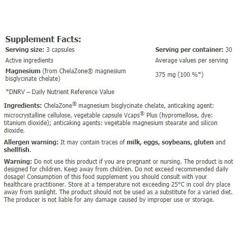 ChelaZone® MagneChel® Magnesium Bisglycinate Chelate / 90 Vcaps - Amix