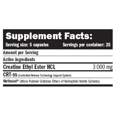 Creatine Ethyl Ester HCL /CEE/ 125 Caps. - Amix