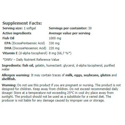 Mega Omega 3 / 1000mg ( 330mg/220mg ) 90 softgels - Amix