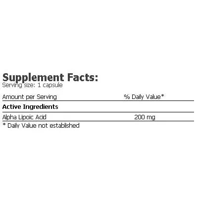 ALA /Alpha Lipoic Acid/ 60 Caps. (60 дози) - Amix