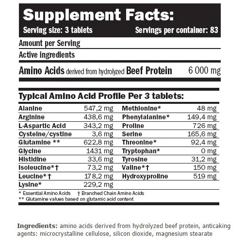 Beef Amino / 250 Tabs / 200g - Amix