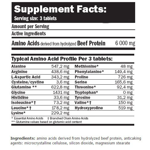 Beef Amino / 550 Tabs / 400g - Amix