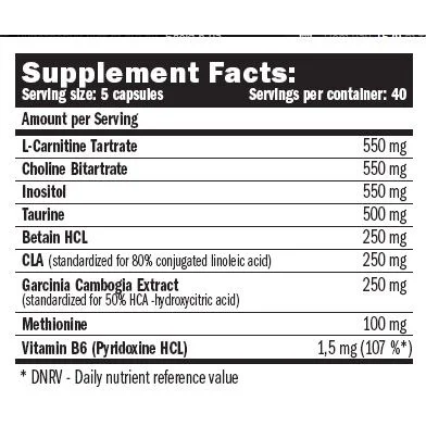 Lipotropic Fat Burner / 100 Caps / 100g - Amix
