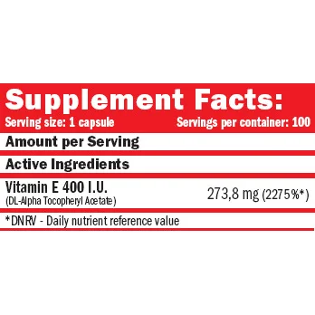 Vitamin E 400 IU / 100 Softgels - Amix