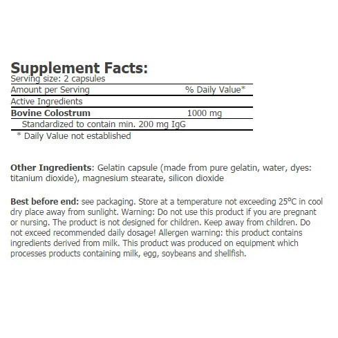 Colostrum 1000mg. / 100 Caps. (50 дози) - Amix