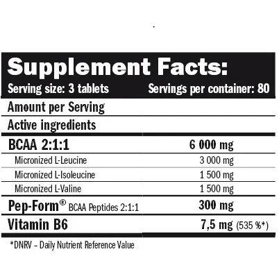 BCAA 2000 / 240 tabs. - Amix