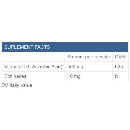 Vitamin C 500 + Echinacea / 120 капсули, 120 дози - MAXXWIN