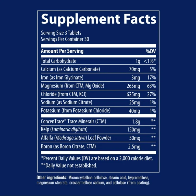 ConcenTrace® Trace Mineral Tablets - Минерали, Разфасовка 90 tabs - Trace Minerals