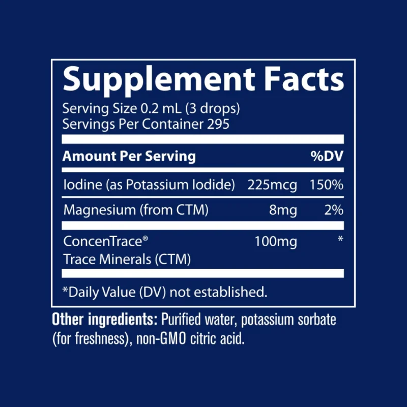 Ionic Iodine 225mcg - Йонен Йод - Trace Minerals