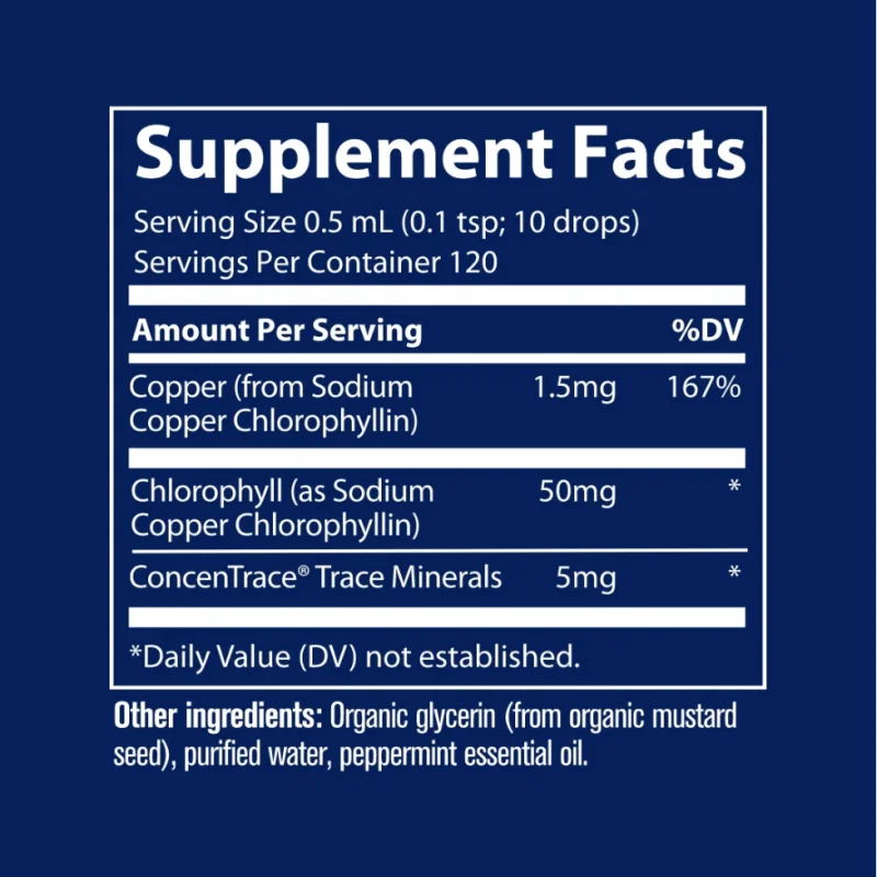 Ionic Chlorophyll 6000 - Йонен Хлорофил, Разфасовка 59ml - Trace Minerals
