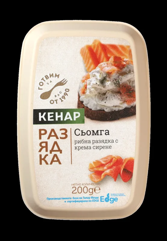 Салата КЕНАР сьомга с крема сирене 200г
