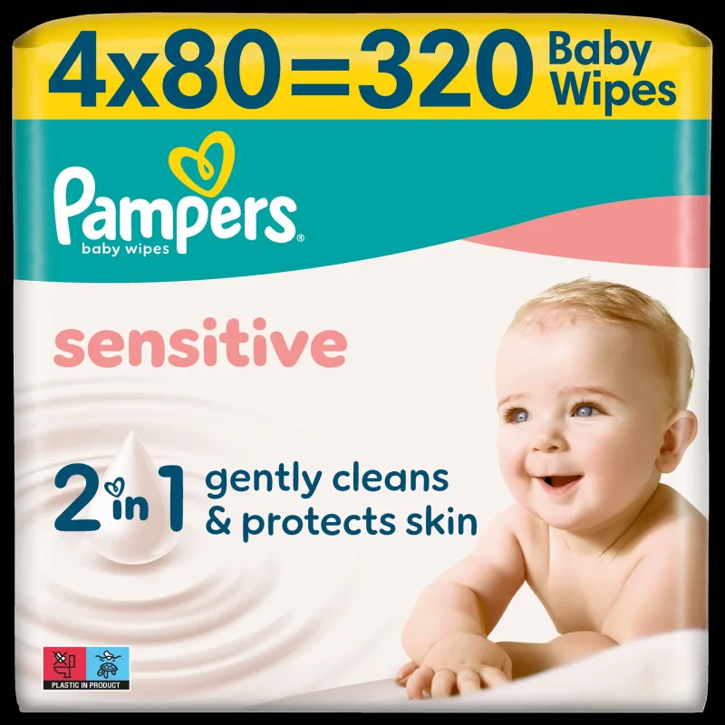 Бебешки кърпички PAMPERS SENSITIVE 4х80