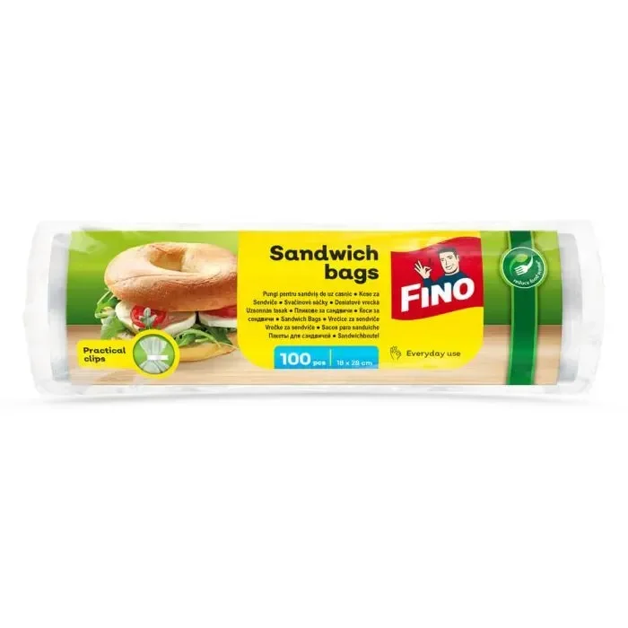 Пликове за сандвичи FINO с клипс 100 бр. - FINO
