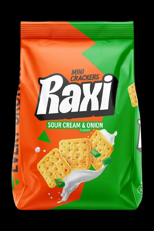 Мини крекери RAXI с лук и сметана 100 г - raxi