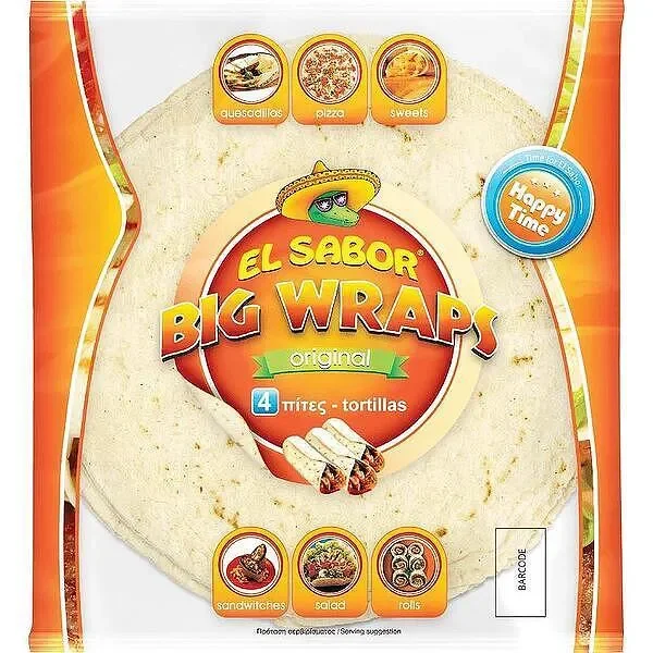 Тортила Mexicana EL SABOR Original пшенична 4 бр. 390 г - EL SABOR