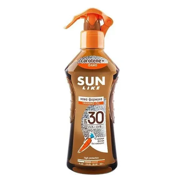 Слънцезащитно масло за загар SUN LIKE SPF30 200 мл - SUN LIKE