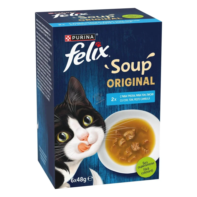 Супа за котки FELIX риба 6х48 г