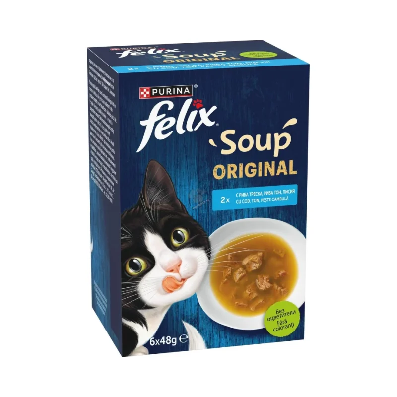 Супа за котки FELIX риба 6х48 г - FELIX