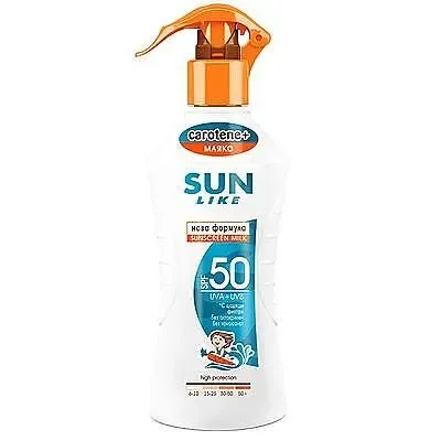 Мляко за слънце SUN LIKE Panthenol SPF50 250 мл - SUN LIKE