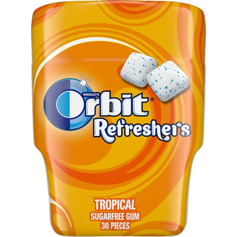 Дъвки ORBIT Tropical без захар 67 г 30 бр.