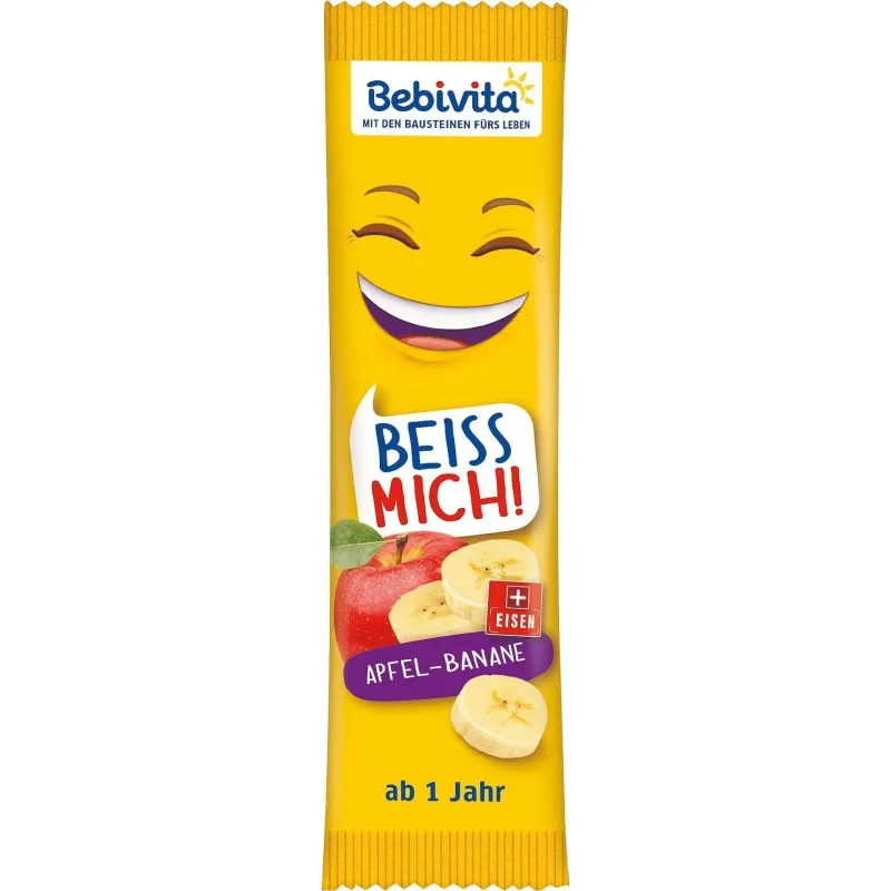 Плодов бар BEBIVITA ябълкаи банан 12+М 25 г - BEBIVITA